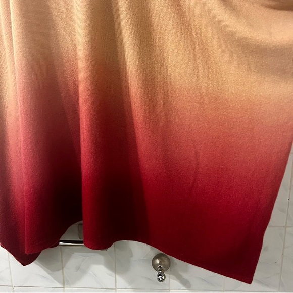 Soft by Naadam 100% Cashmere Ombre Poncho Sweater Camel M/L Lagenlook Chic - Picture 4 of 8